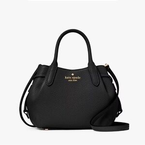 ♠️Kate Spade Dumpling Small Pebbled Leather Satchel Crossbody, Black NWT